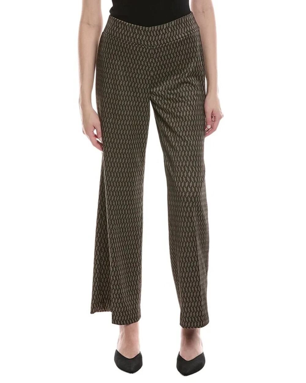 Anne Klein Wide Leg Pant Brown Size L 3912